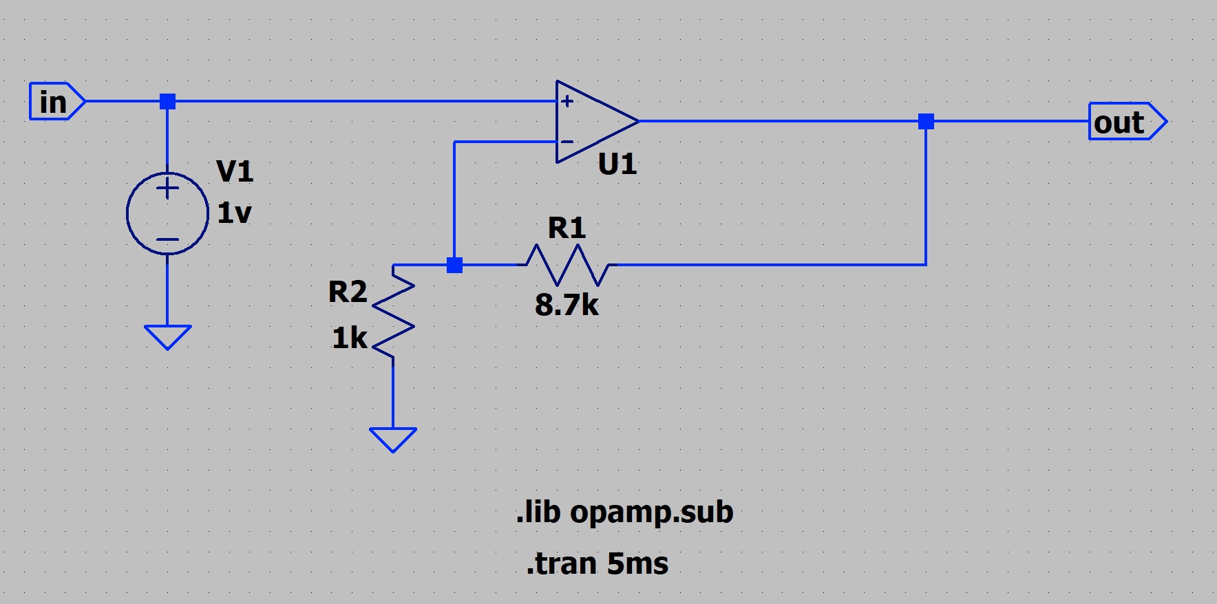 The circuit in LTSpice