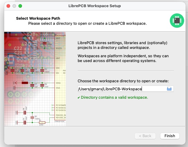 The default workspace